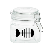 Sparky & Co Square Latch Glass Cat Treat Jar