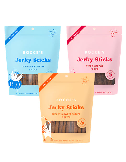 Bocce's Bakery Grazers Jerky Sticks Dog Treats 4oz