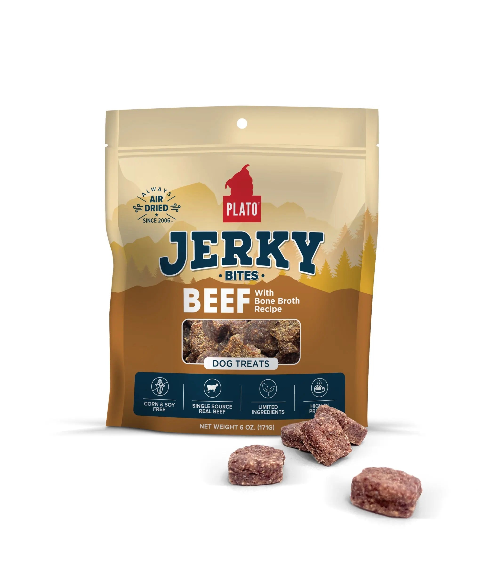 Plato Jerky Bites 6oz Dog Treats