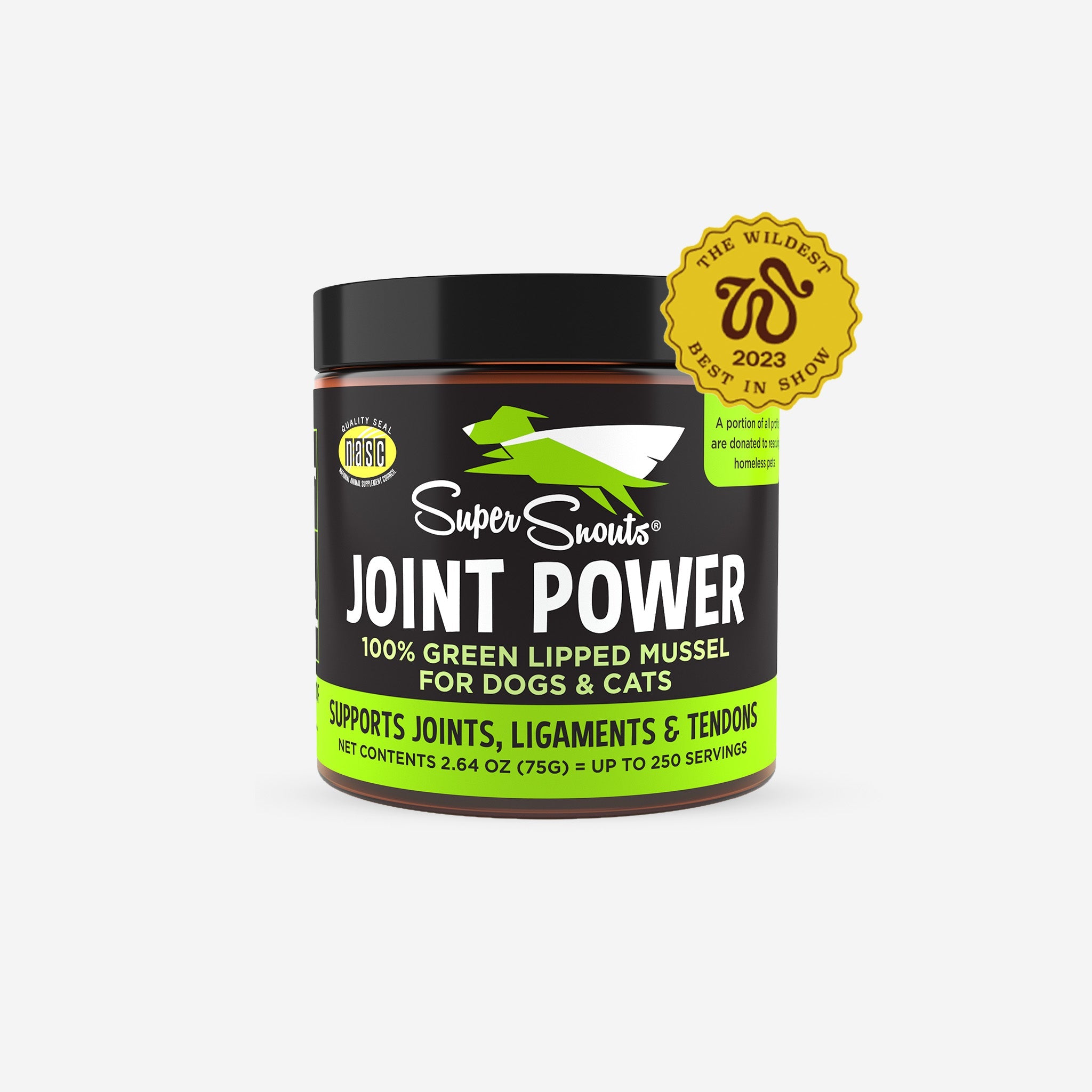 Super Snouts Joint Power 100% Green Lipped Mussel Supplement for Dogs & Cats