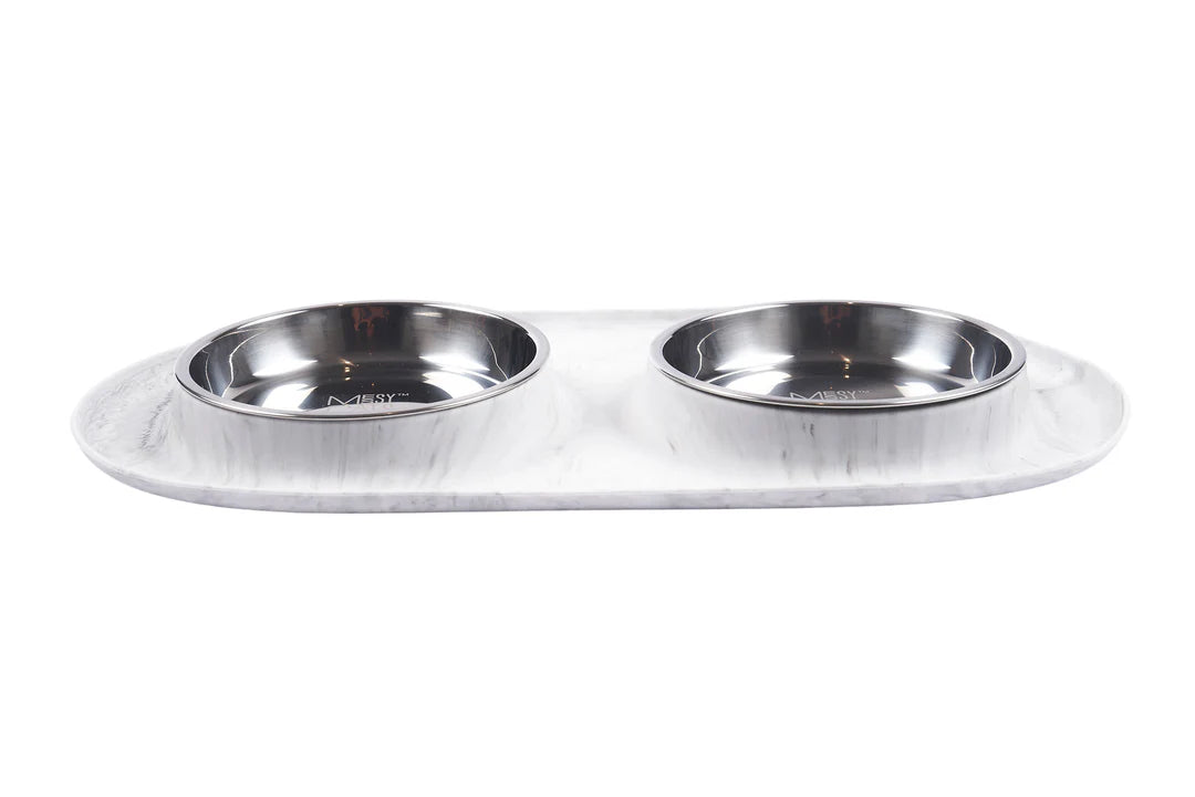 Messy Mutts Cat Double Bowl Silicone Feeder
