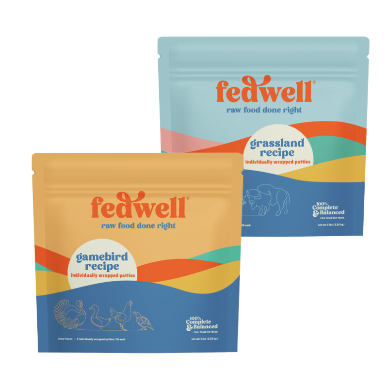 Fedwell Individually Wrapped Patties Raw Frozen Dog Food