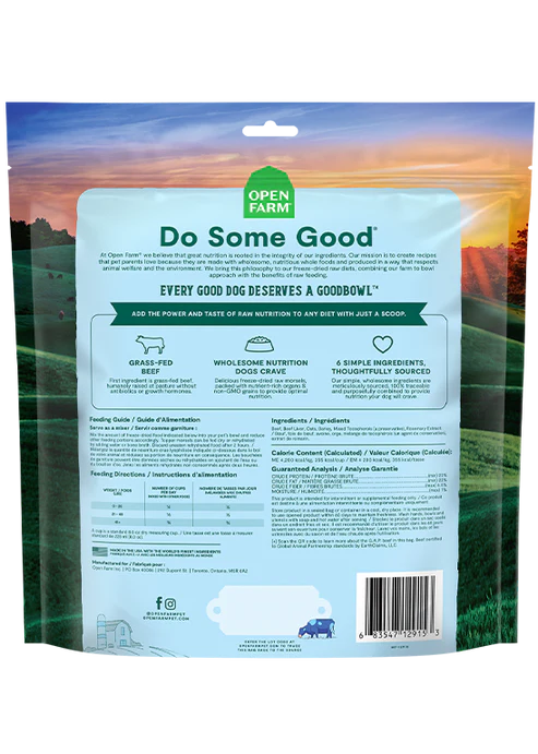 Open Farm Goodbowl Freeze-Dried Raw Topper Grass-Fed Beef Recipe