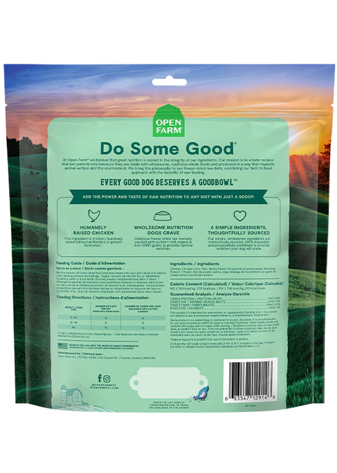 Open Farm Goodbowl Freeze-Dried Raw Topper Chicken Recipe