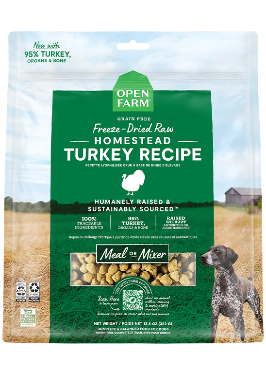 Open Farm Freeze-Dried Raw Homestead Turkey Dog Food
