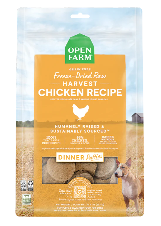 Open Farm Freeze-Dried Raw Harvest Chicken Dog Food