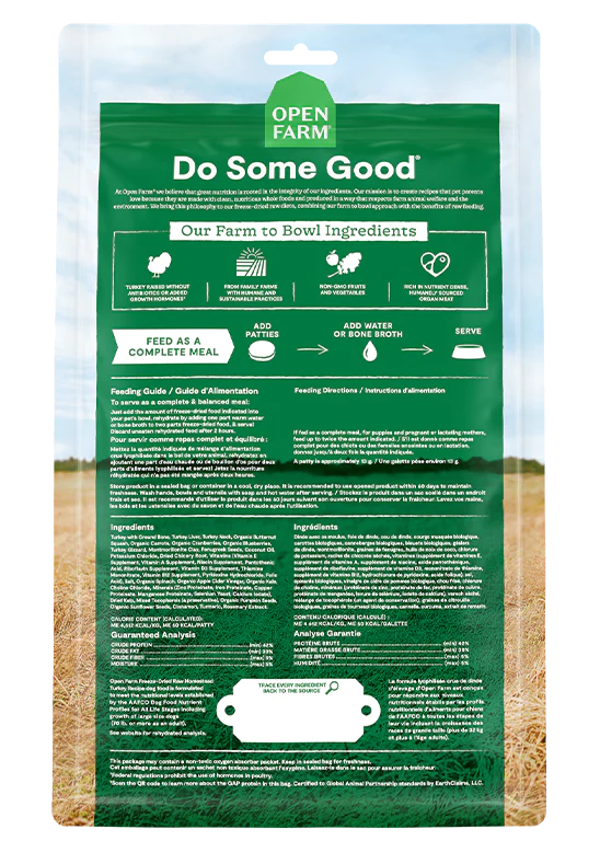 Open Farm Freeze-Dried Raw Homestead Turkey Dog Food