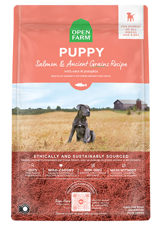 Open Farm Ancient Grain Puppy Salmon Recipe Dry Dog Food