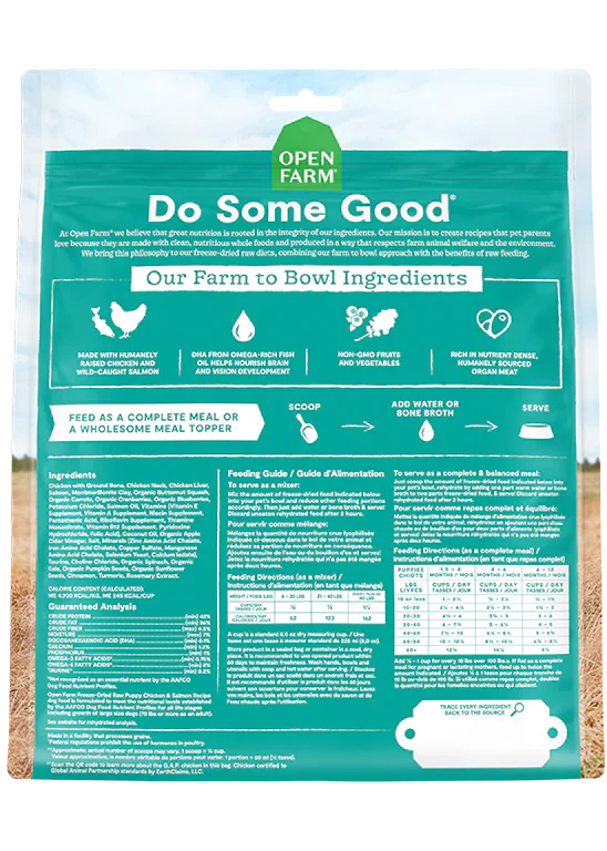 Open Farm Freeze-Dried Raw Puppy Dog Food