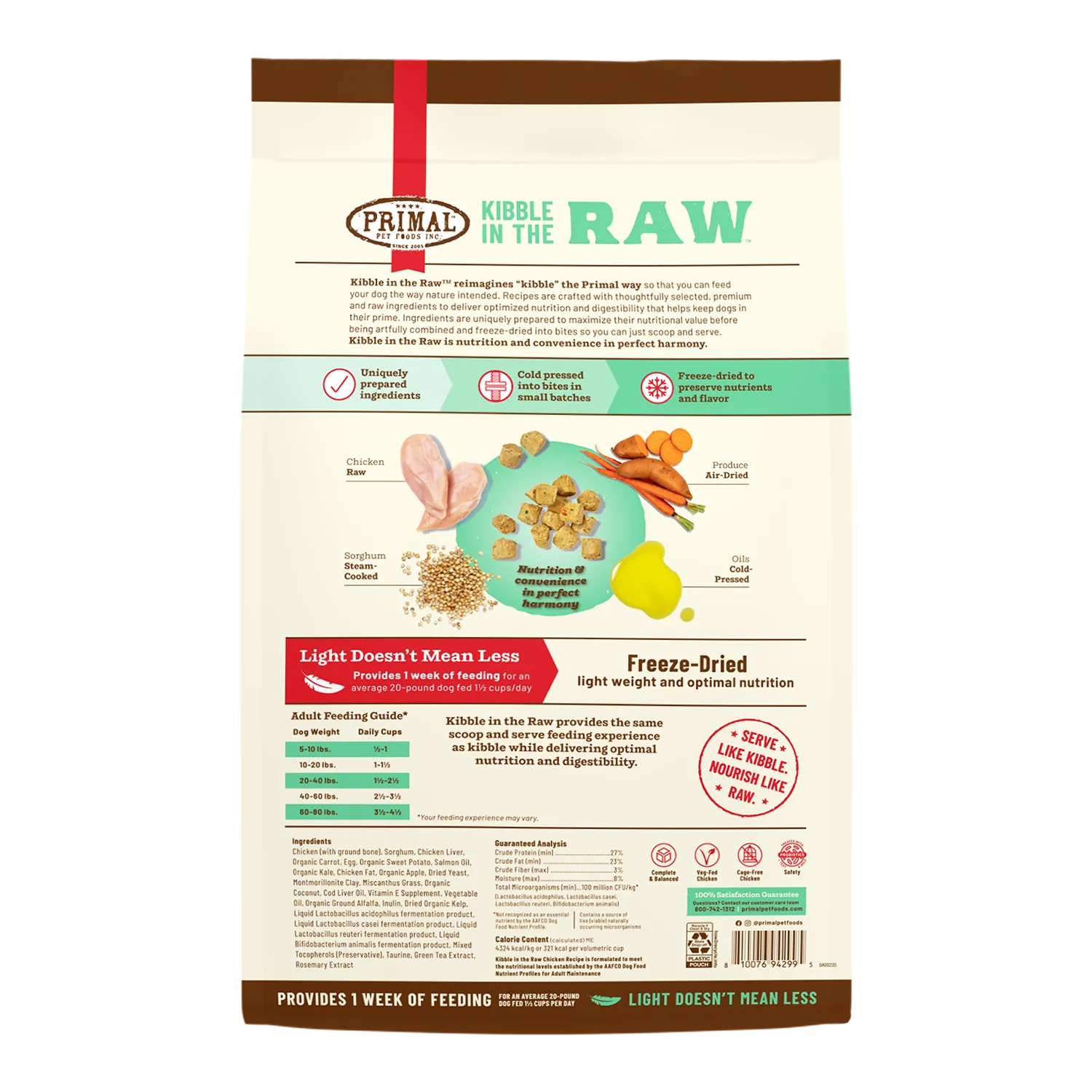 Primal Kibble in the Raw Chicken Dog Food