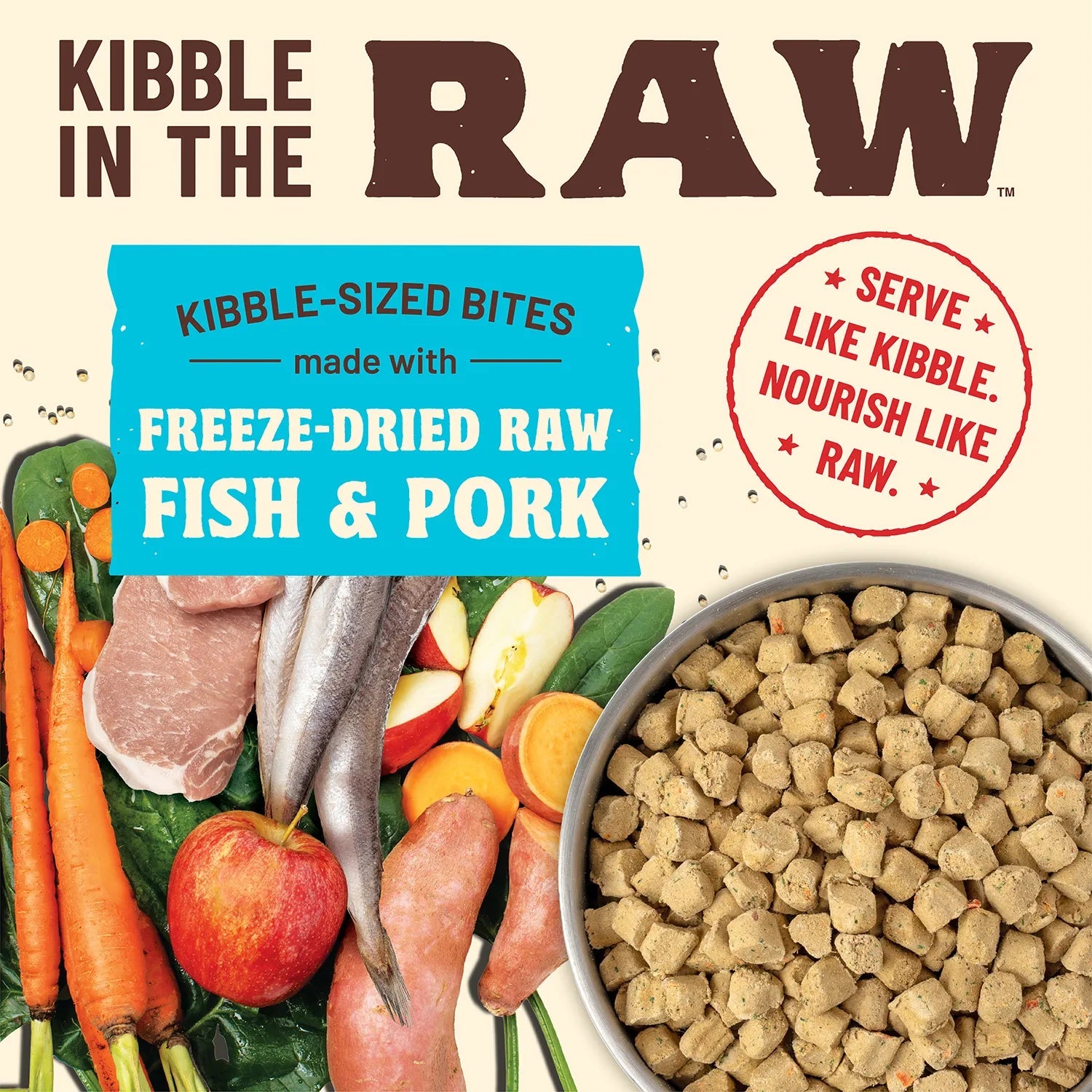 Primal Kibble in the Raw Fish & Pork Dog Food