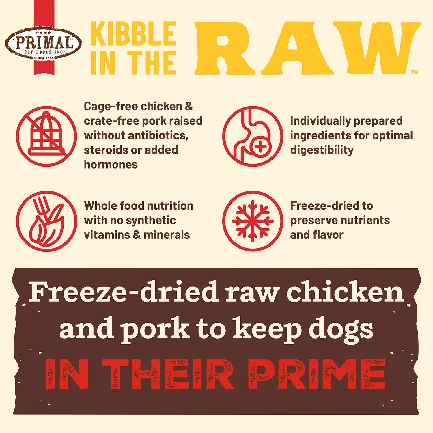 Primal Kibble in the Raw Puppy Dog Food