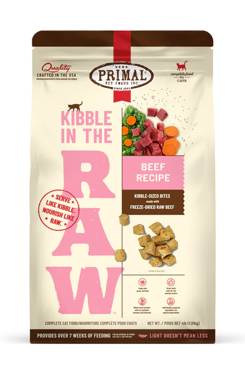Primal Cat Kibble in the Raw Cat Food