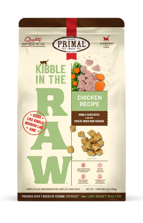 Primal Cat Kibble in the Raw Cat Food