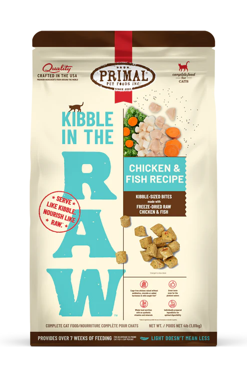 Primal Cat Kibble in the Raw Cat Food