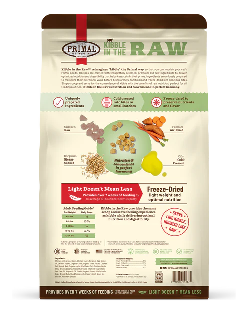 Primal Cat Kibble in the Raw Cat Food