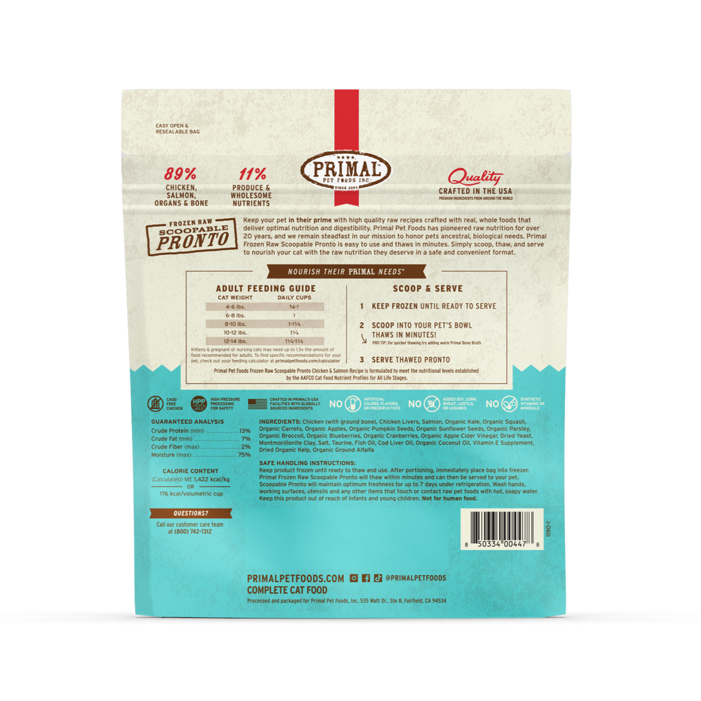 Primal Pronto 1lb Raw Frozen Cat Food