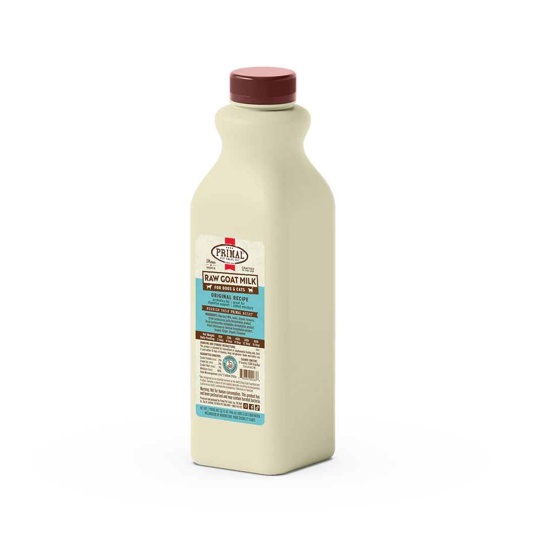 Primal Raw Frozen Goat Milk for Cats and Dogs