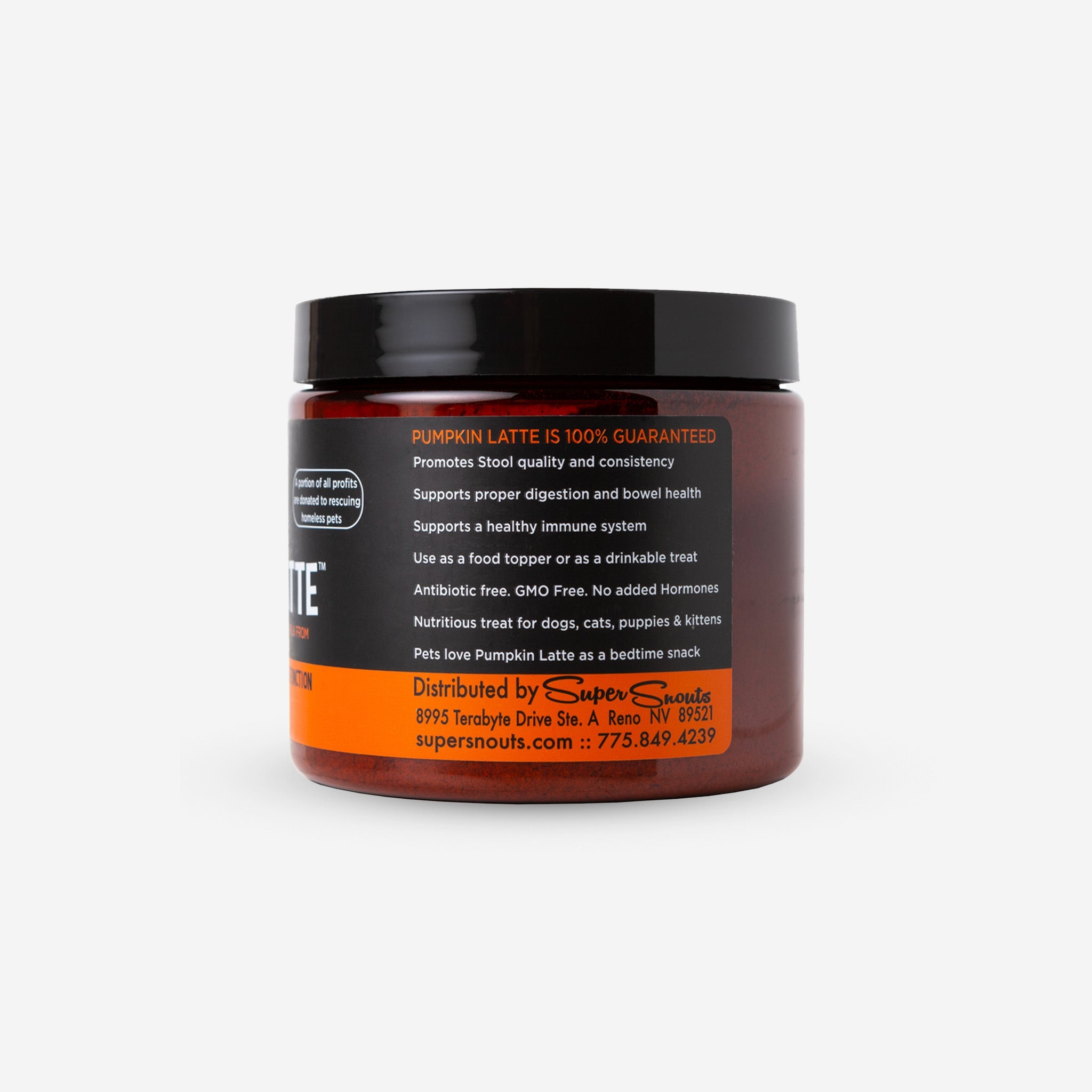 Super Snouts Pumpkin Latte for GI Health & Immune Function in Dogs & Cats