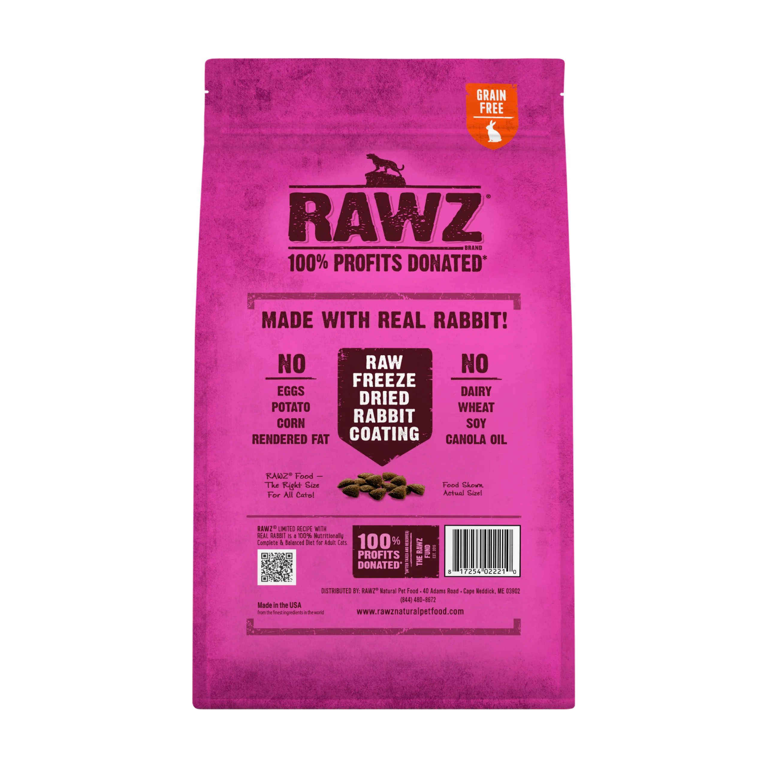 Rawz Real Rabbit Limited Ingredient Dry Cat Food