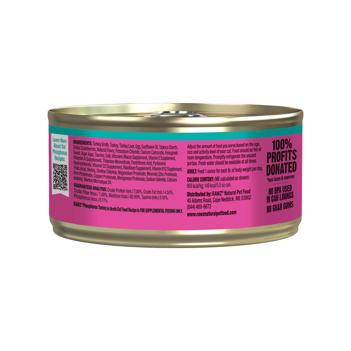 Rawz Lower Phosphorus 5.5oz Canned Cat Food