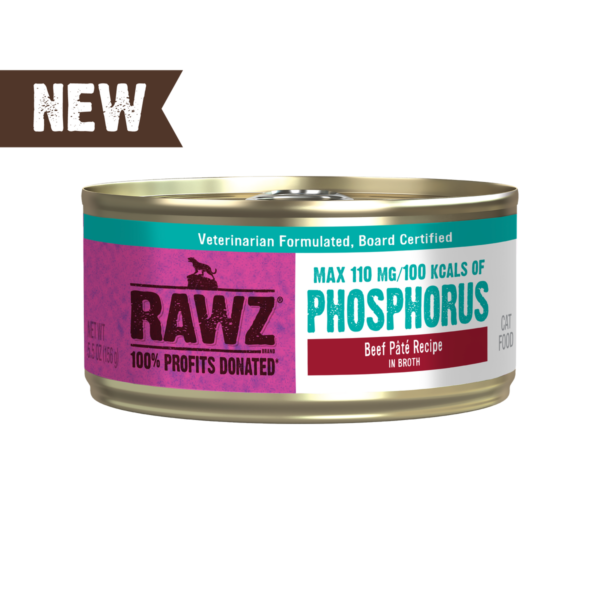 Rawz Lower Phosphorus 5.5oz Canned Cat Food