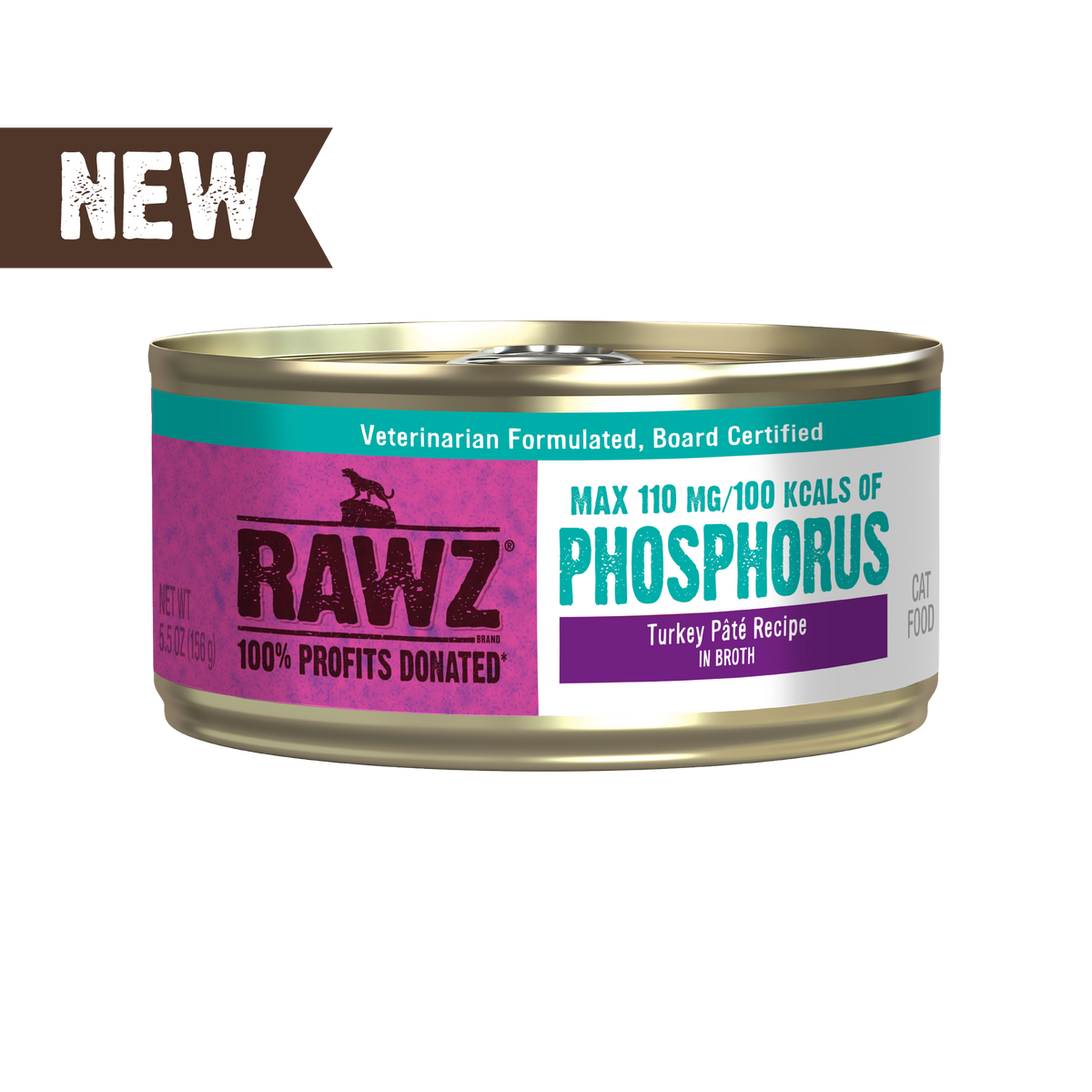 Rawz Lower Phosphorus 5.5oz Canned Cat Food
