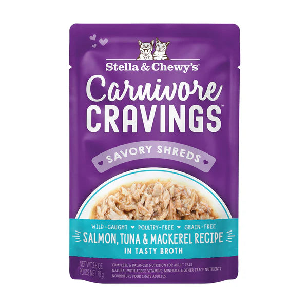 Stella & Chewy's Carnivore Cravings Shreds Wet Cat Food Pouch 2.8oz