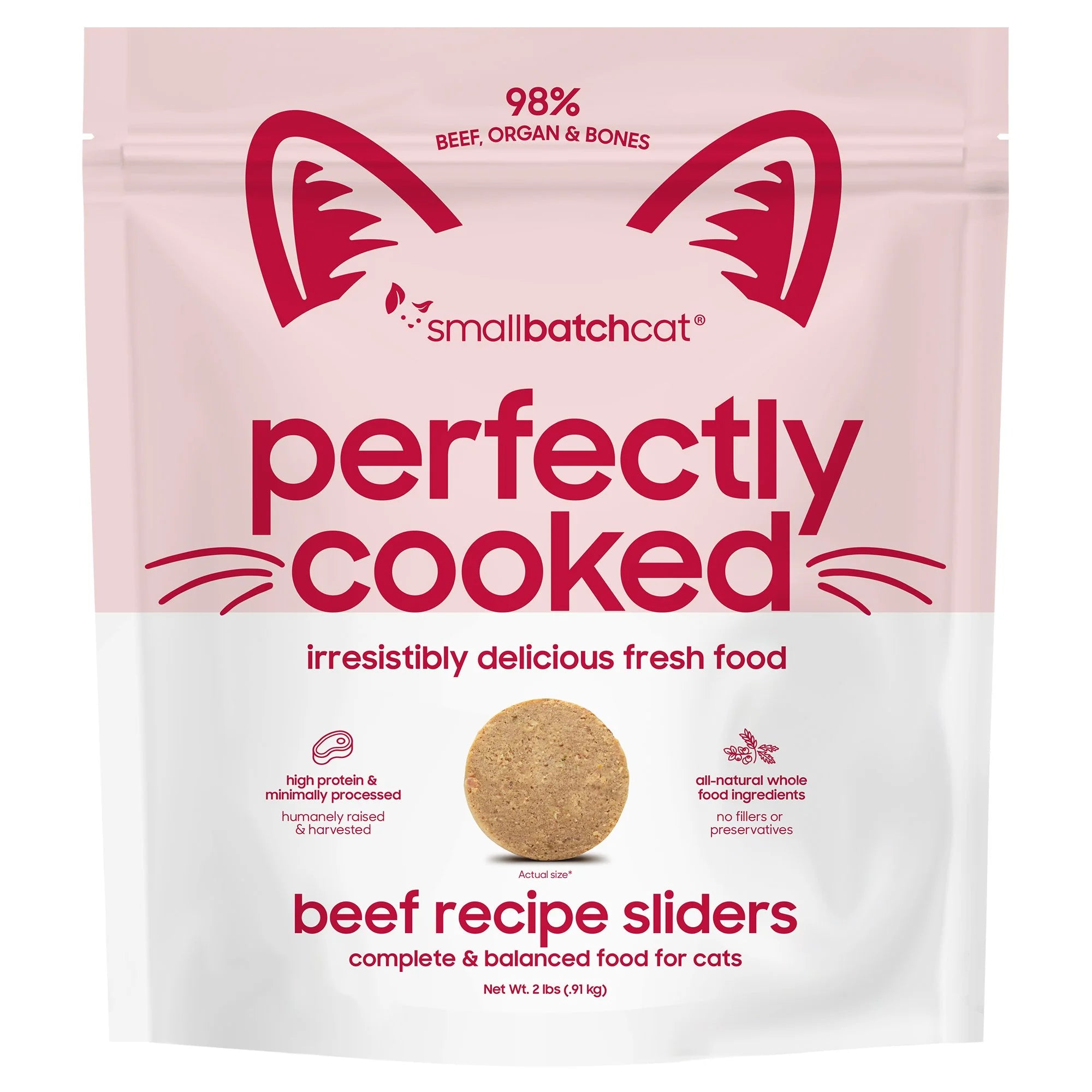 Smallbatch Cat Perfectly Cooked Frozen Cat Food