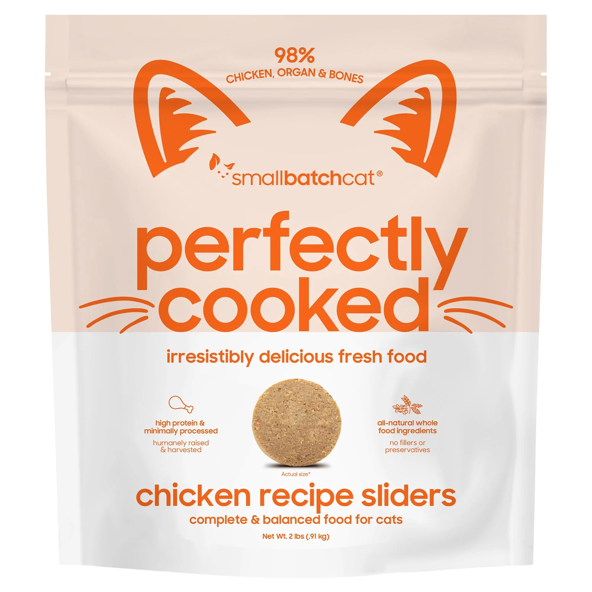 Smallbatch Cat Perfectly Cooked Frozen Cat Food