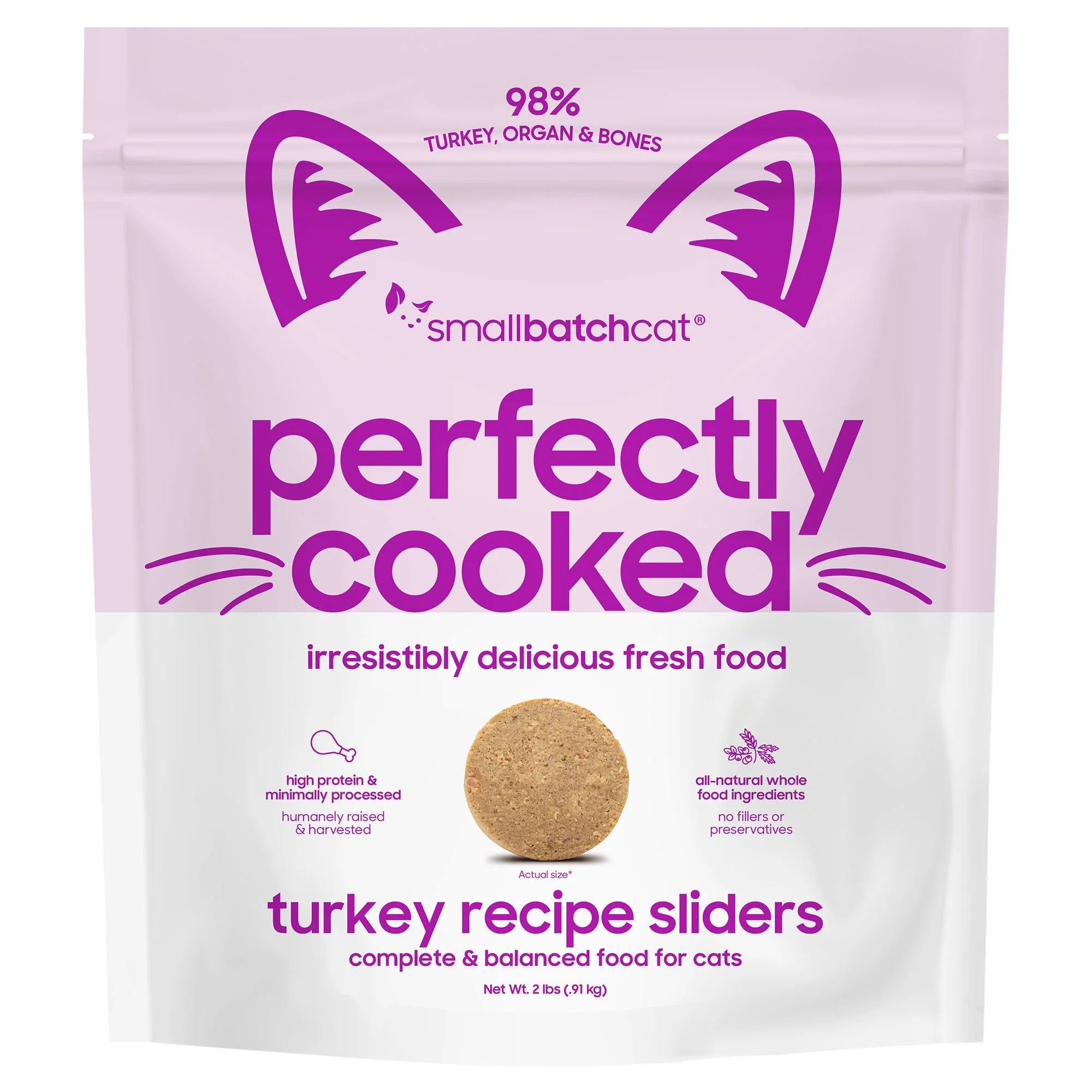 Smallbatch Cat Perfectly Cooked Frozen Cat Food