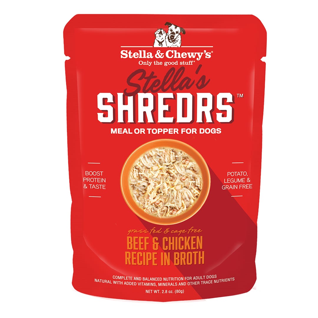 Stella & Chewy's Stella's Shredrs Wet Dog Food Pouches 2.8oz