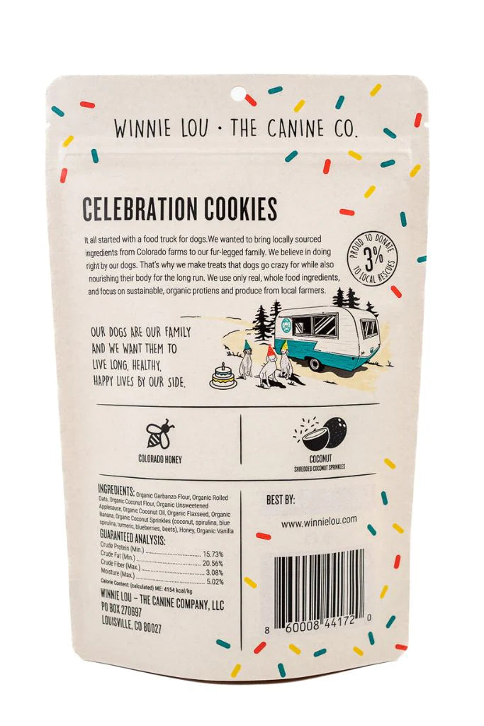 Winnie Lou The Canine Co. Celebration Cookies 4oz Dog Treats