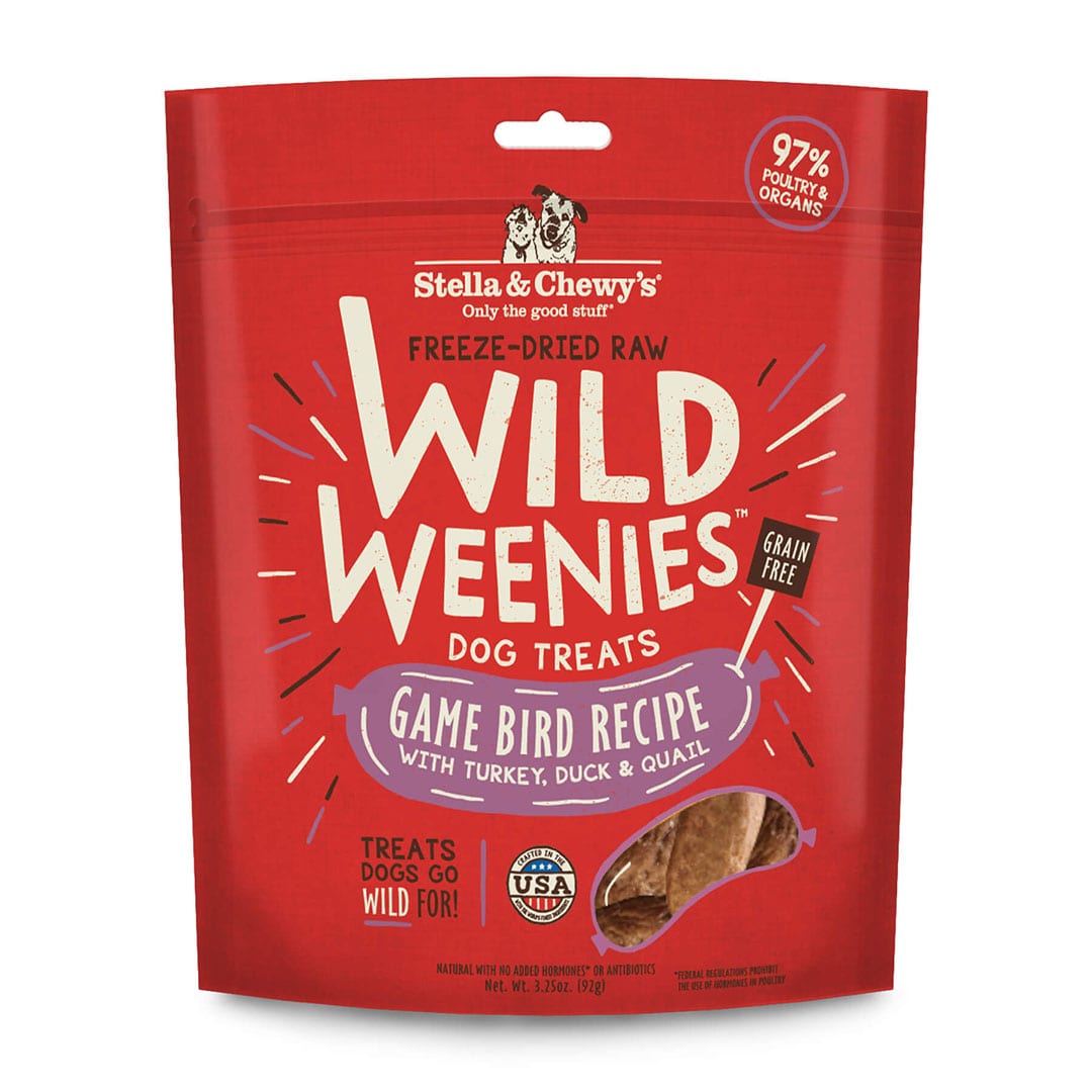 Stella & Chewy's Wild Weenies Game Bird 3.25oz Freeze-Dried Raw Dog Treats