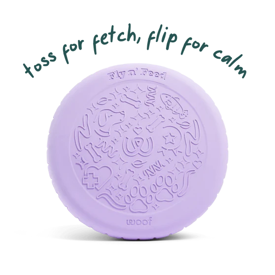 Woof Fly n' Feed 2-in-1 Fly Disc Lick Mat Dog Toy