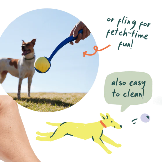 Woof Flyball 2-in-1 Fetch Ball Puzzle Dog Toy
