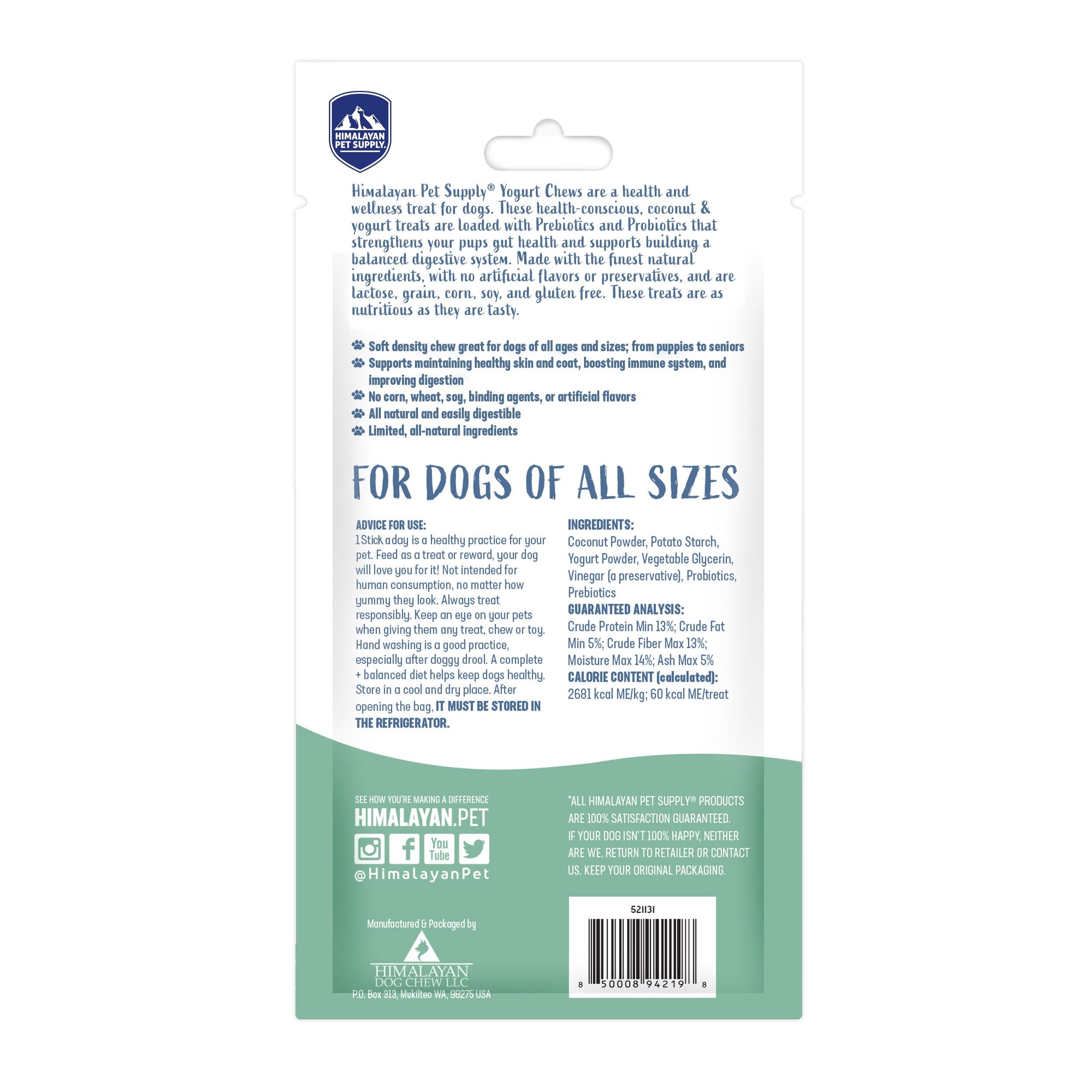 Himalayan Pet Yogurt Sticks 4.8oz Dog Chew Treat