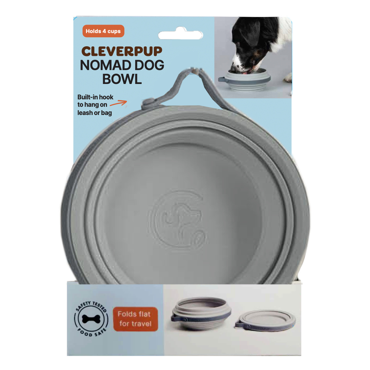 Cleverpup Nomad Collapsible Dog Bowl