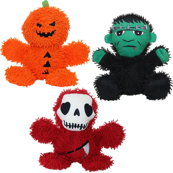 VIP Tuffy's Halloween MIGHTY MICROBALL Tough Plush Squeak Dog Toys