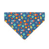 Made By Cleo - "Retro Rockets" - Blue Space Bandana for Cats + Small Dogs