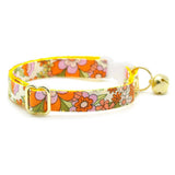 Made By Cleo - "Groovy Garden" - Retro Floral Cat Collar