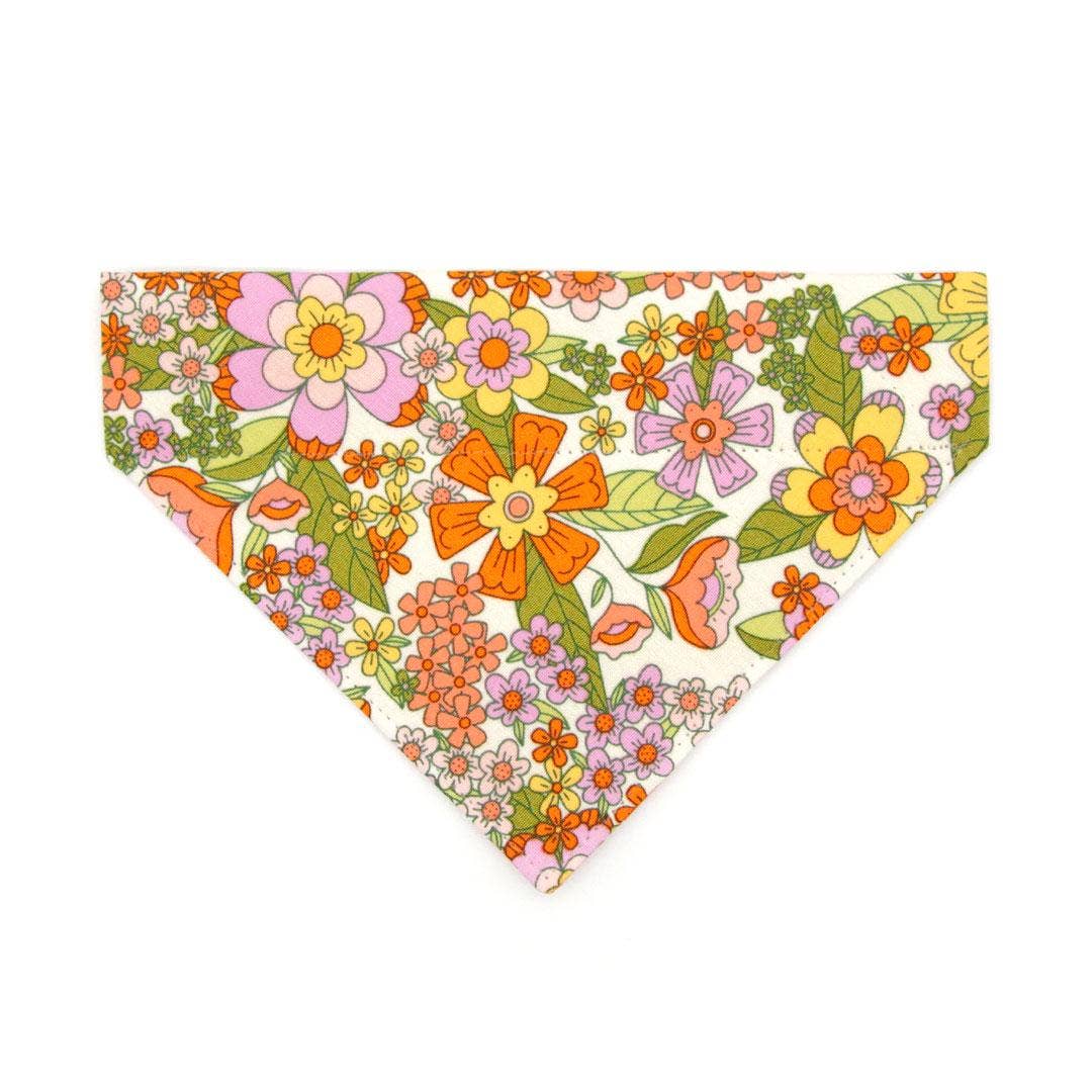 Made By Cleo - "Groovy Garden" - Retro Floral Bandana for Cats + Small Dogs