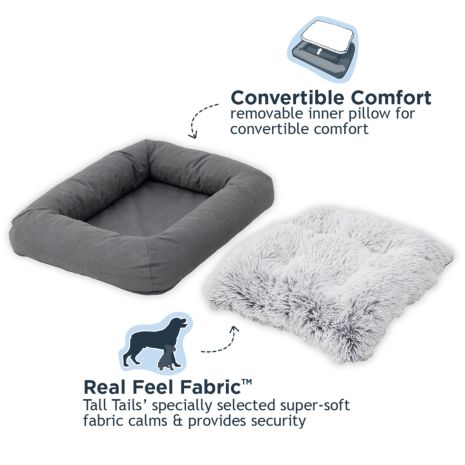 Tall Tails All-In-One Grey Pet Bed