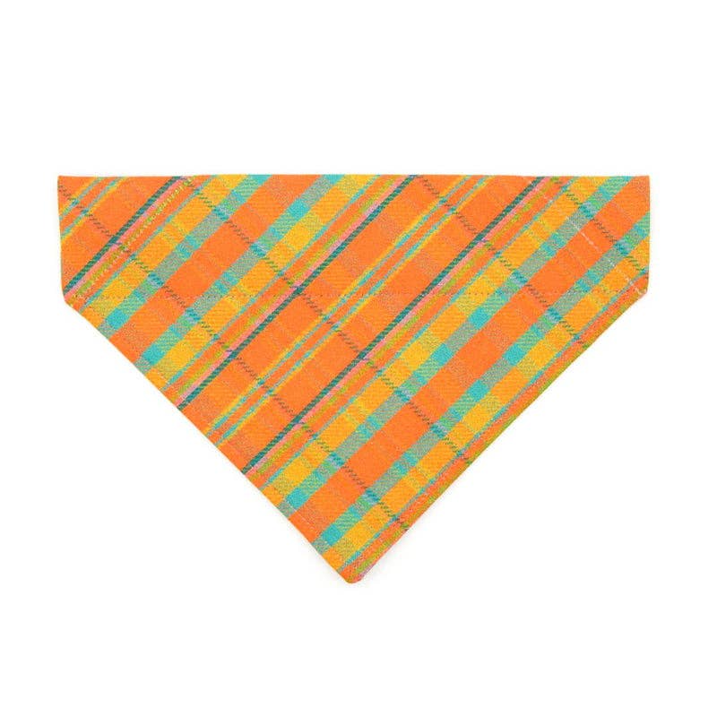 Made By Cleo - "Canyon Sunset" - Orange Plaid Bandana for Cats + Small Dogs