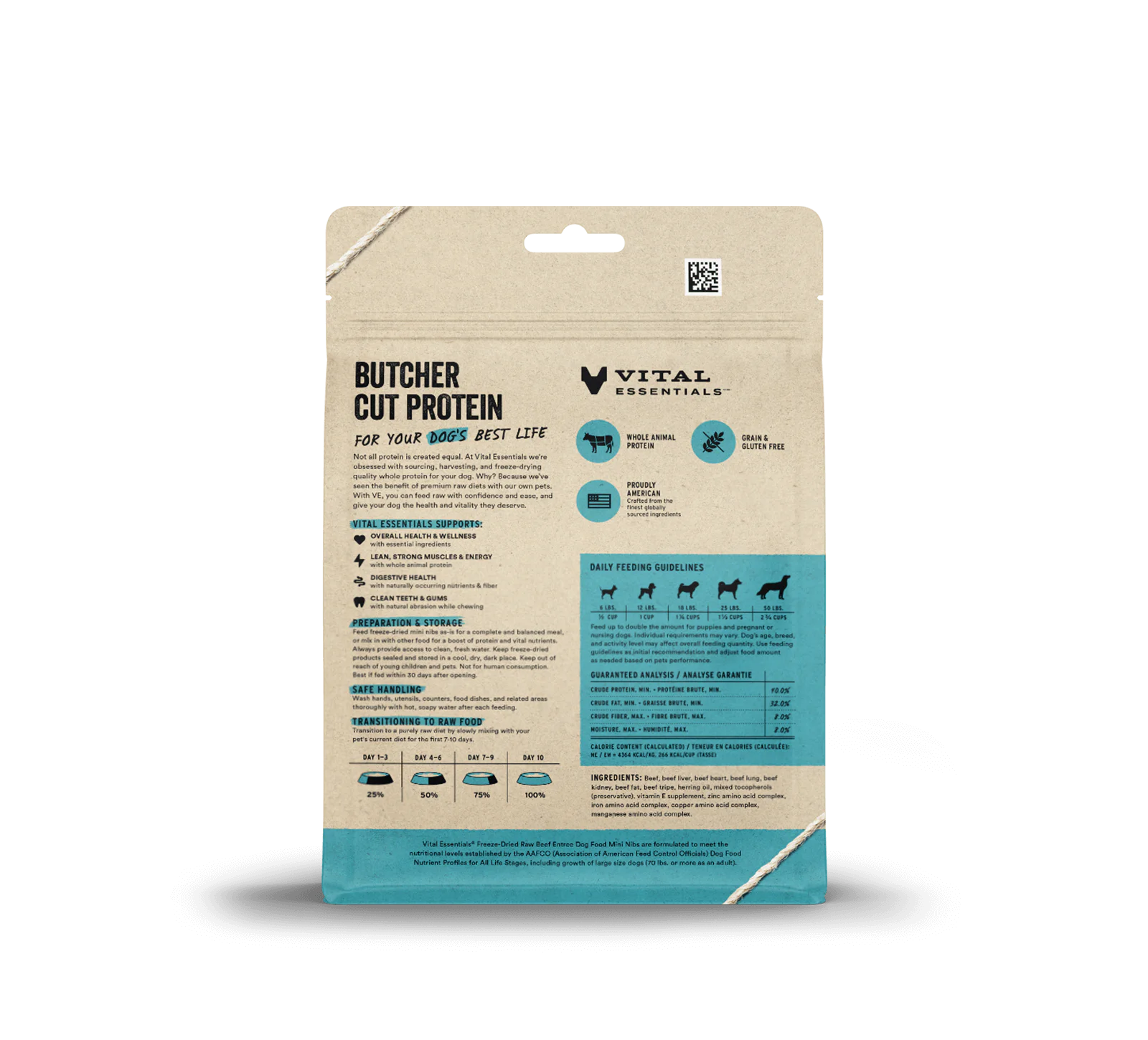 Vital Essentials Raw Freeze-Dried Crunchy Mini Nibs Beef Entree for Dogs