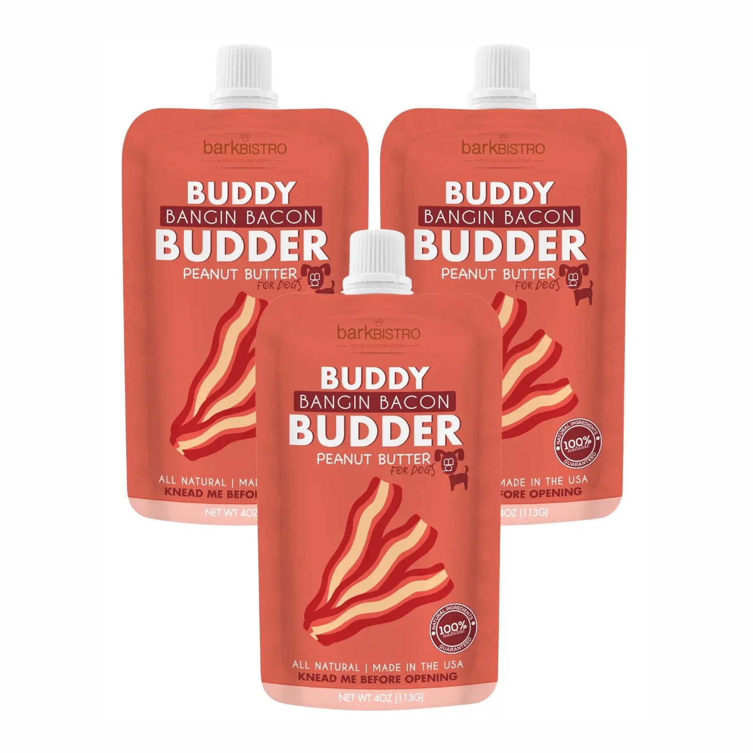 Bark Bistro Dog Peanut Butter Squeeze Buddy Budders