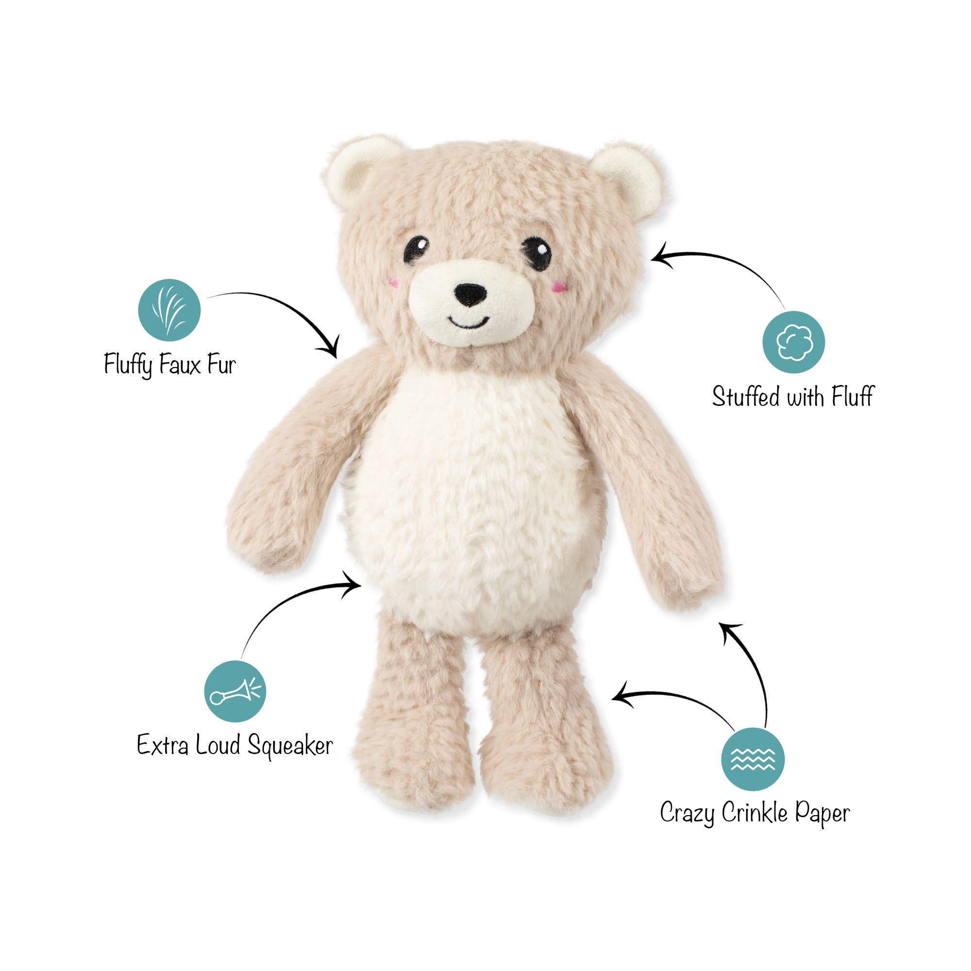 Petshop by Fringe Studio Ready, Teddy, Go! Plush Dog Toy