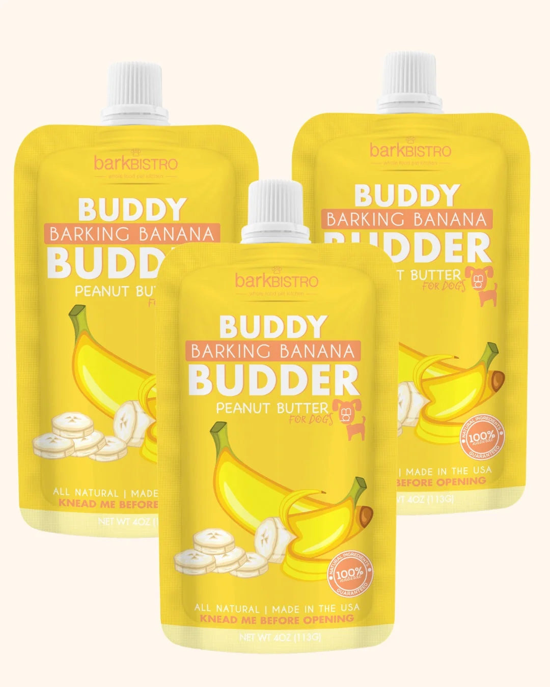 Bark Bistro Dog Peanut Butter Squeeze Buddy Budders