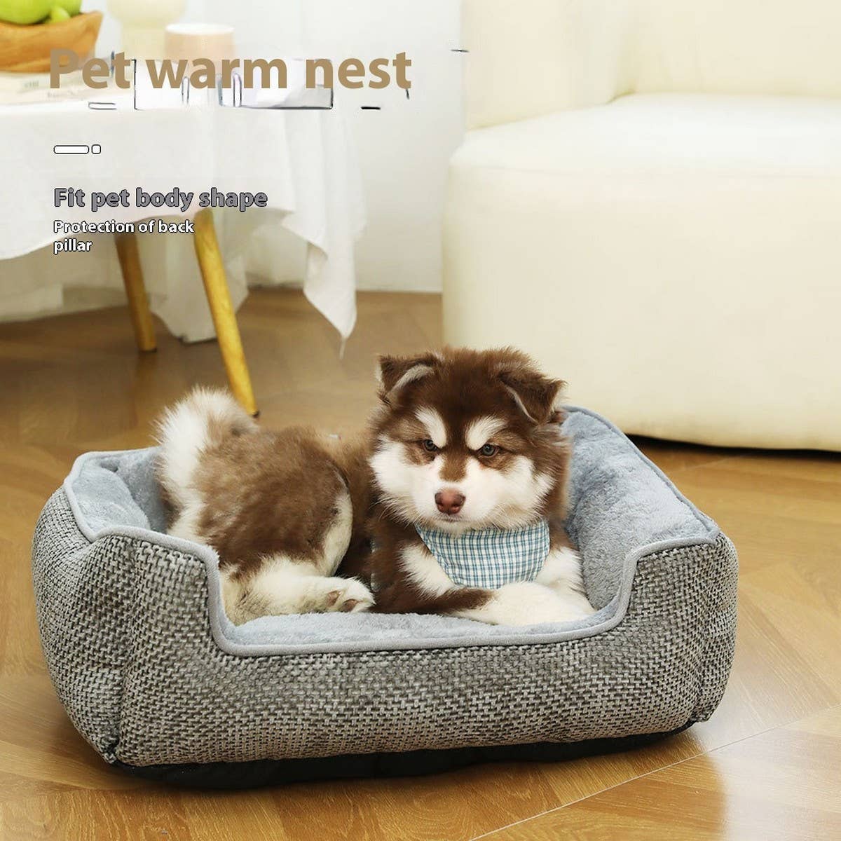 PAWPAW Thickened & Raised Non-Slip Pet Bed