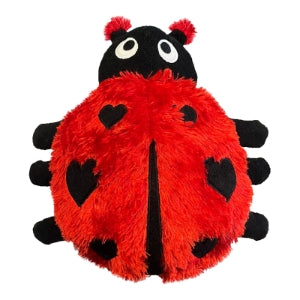 fabdog Fluffy Ladybug Plush Dog Toy